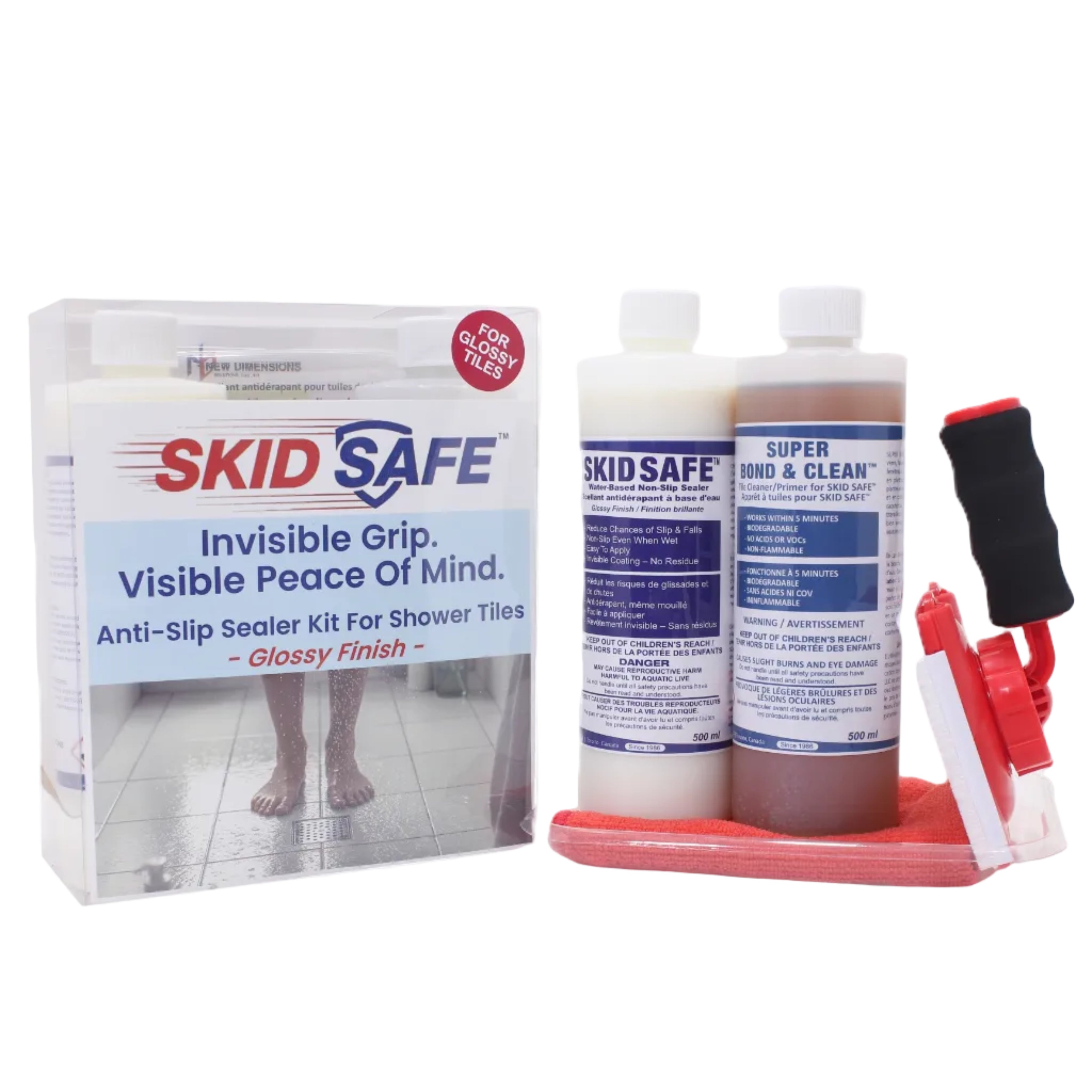 SKID SAFE Shower Tile Kit retail packaging